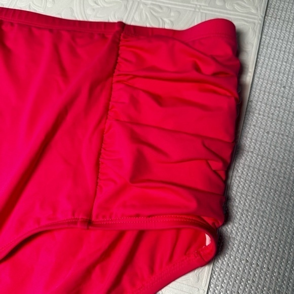 La Blanca Island Goddess Side Shirred High Waist Bottom Women Plus Size 22W Pink - Picture 13 of 13